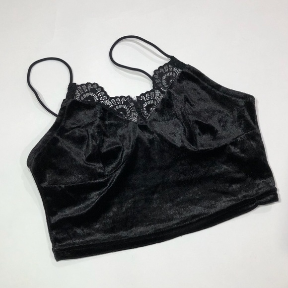 Velour Crop Top - Picture 1 of 3